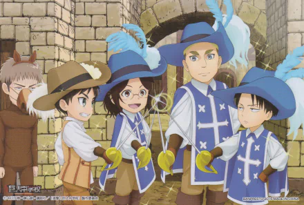 Hange Zoë Eren Yeager Levi Ackerman Anime Attack On Titan: Junior High HD Desktop Wallpaper | Background Image