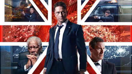 Morgan Freeman Alan Trumbull Benjamin Asher Aaron Eckhart Mike Banning Gerard Butler movie London Has Fallen HD Desktop Wallpaper | Background Image