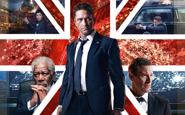 Morgan Freeman Alan Trumbull Benjamin Asher Aaron Eckhart Mike Banning Gerard Butler movie London Has Fallen HD Desktop Wallpaper | Background Image