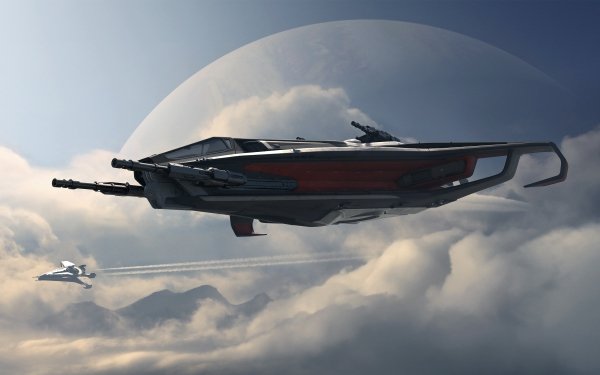 Video Game Star Citizen Spaceship Cloud HD Wallpaper | Background Image