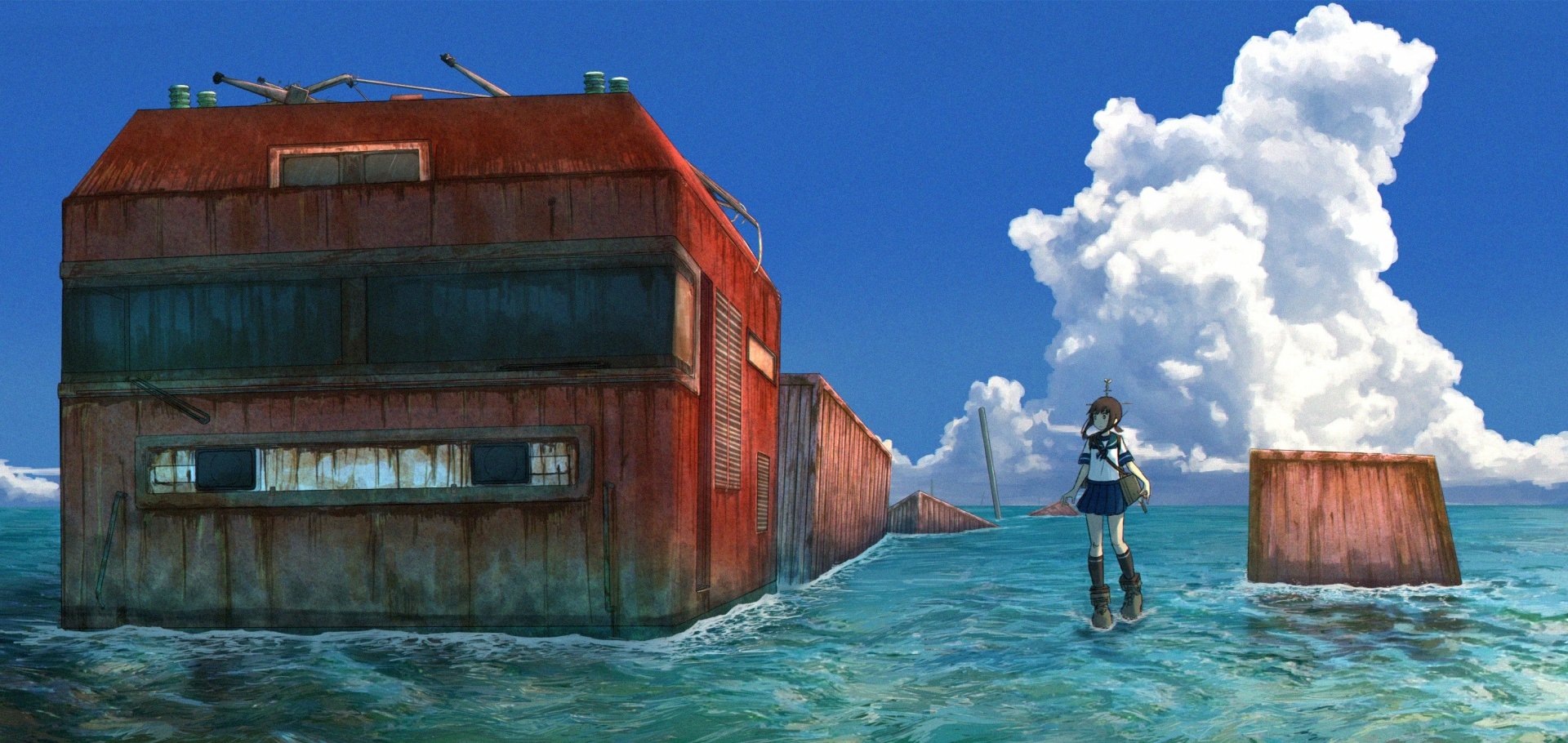 Download Fubuki (Kancolle) Anime Kantai Collection HD Wallpaper