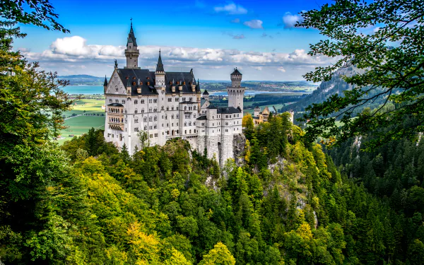man made Neuschwanstein Castle HD Desktop Wallpaper | Background Image