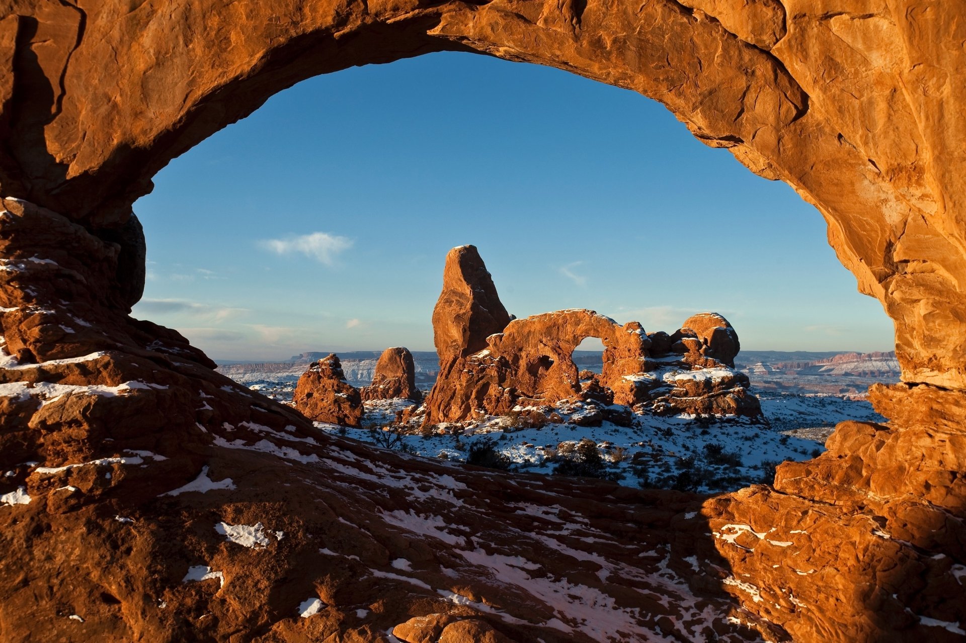 Turret Arch in Arches National Park, Utah,, USA Fondo de pantalla HD