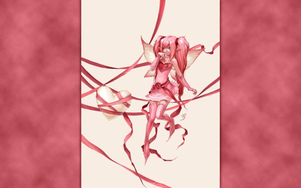 pink hair Valentine's Day fantasy fairy HD Desktop Wallpaper | Background Image