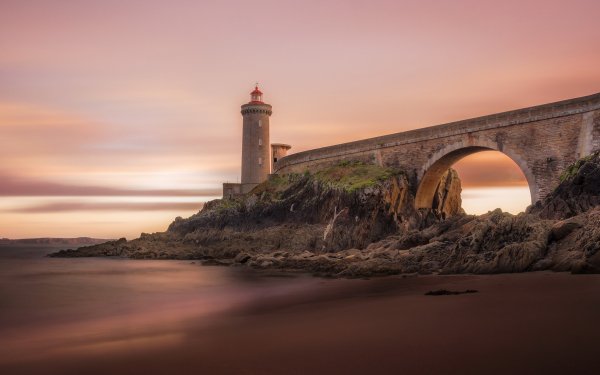 Man Made Lighthouse Bridge Building HD Wallpaper | Background Image