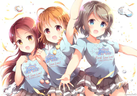 You Watanabe Chika Takami Riko Sakurauchi Anime Love Live! Sunshine!! HD Desktop Wallpaper | Background Image