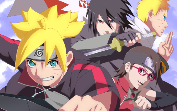 Anime Boruto Naruto Boruto Uzumaki Naruto Uzumaki Sarada Uchiha Sasuke Uchiha HD Wallpaper | Background Image
