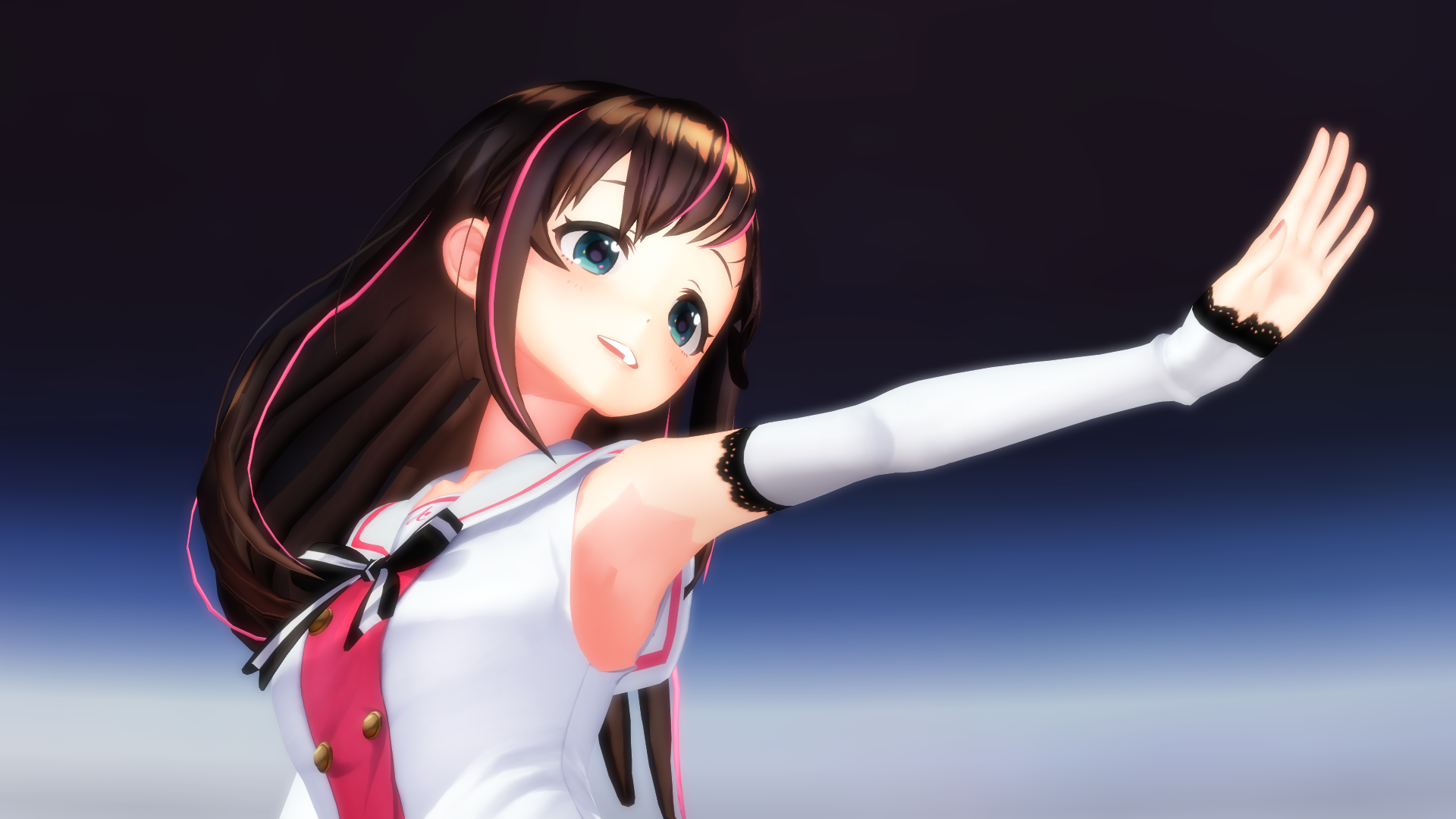 Download Blush Blue Eyes Brown Hair Long Hair 3D Kizuna AI Anime AI