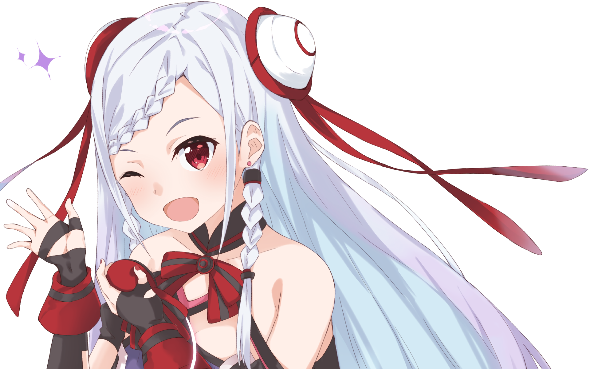 HD PC desktop wallpaper featuring a vibrant anime character from Sword Art Online Movie: Ordinal Scale, showcasing detailed design and dynamic expression.