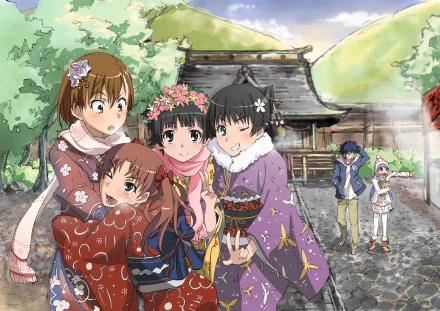 Ruiko Saten Kazari Uiharu Kuroko Shirai Kamijou Touma Index Librorum Prohibitorum Mikoto Misaka Anime A Certain Magical Index HD Desktop Wallpaper | Background Image