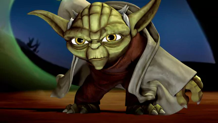 Yoda movie Star Wars: The Clone Wars (2008) HD Desktop Wallpaper | Background Image