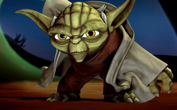 Yoda movie Star Wars: The Clone Wars (2008) HD Desktop Wallpaper | Background Image