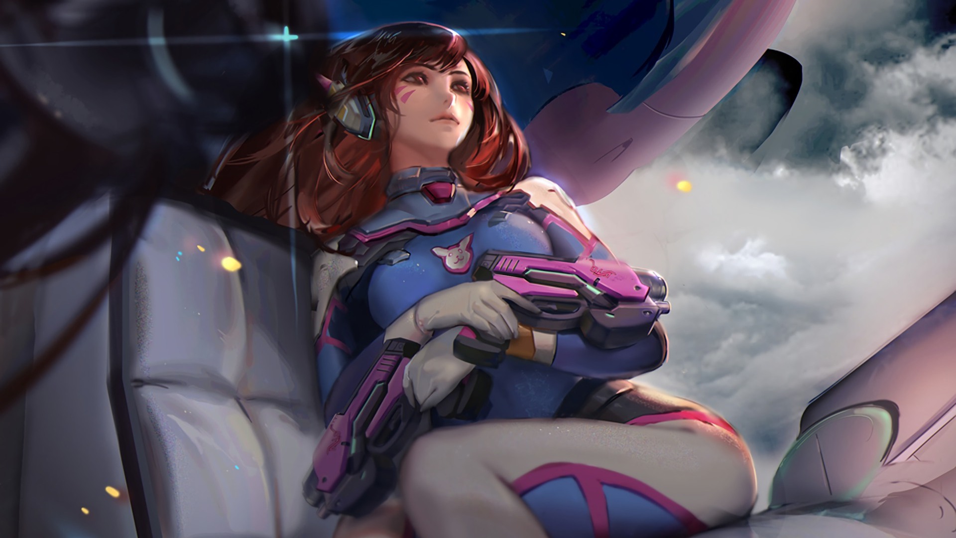 Download D.Va (Overwatch) Video Game Overwatch HD Wallpaper by YUXIANGCHEN