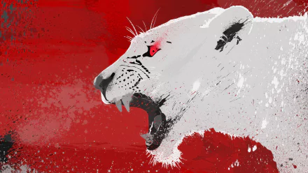 fangs red Animal lion HD Desktop Wallpaper | Background Image