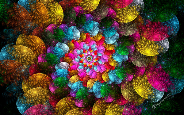 Abstract Fractal Swirl Colors Colorful HD Wallpaper | Background Image