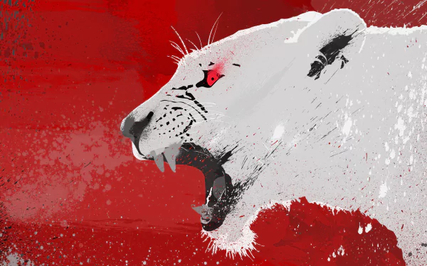 fangs red Animal lion HD Desktop Wallpaper | Background Image