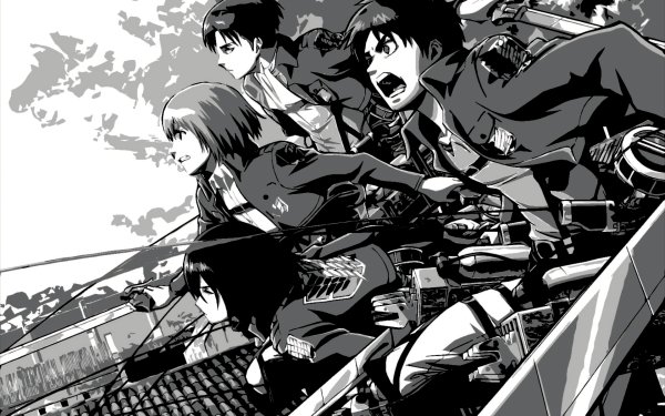 Anime Attack On Titan Shingeki No Kyojin Levi Ackerman Mikasa Ackerman Eren Yeager Armin Arlert HD Wallpaper | Background Image