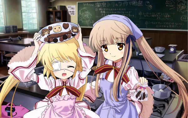 Akane Senri Shizuru Nakatsu Anime Rewrite HD Desktop Wallpaper | Background Image