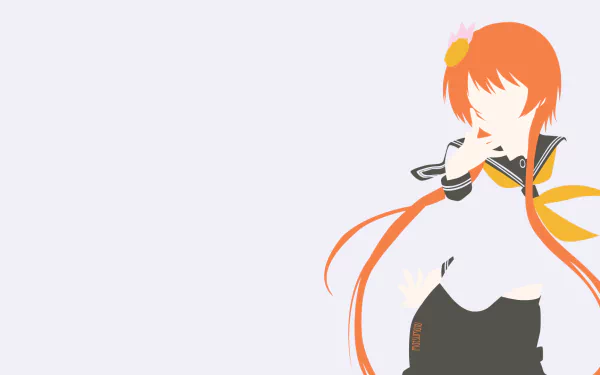 HD PC desktop wallpaper featuring Marika Tachibana from the anime Nisekoi with her signature orange hair and school uniform against a light background.