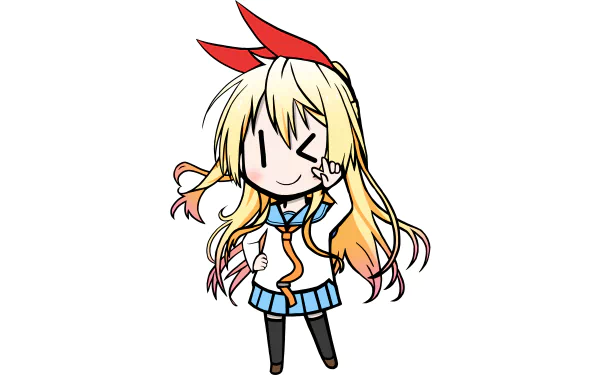 thigh highs skirt school uniform long hair blonde Chitoge Kirisaki Anime Nisekoi HD Desktop Wallpaper | Background Image