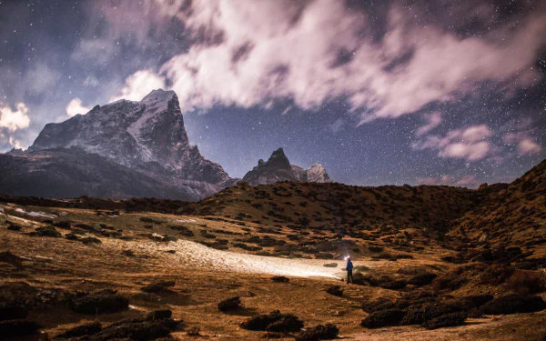 nature star cloud sky hiking mountain HD Desktop Wallpaper | Background Image