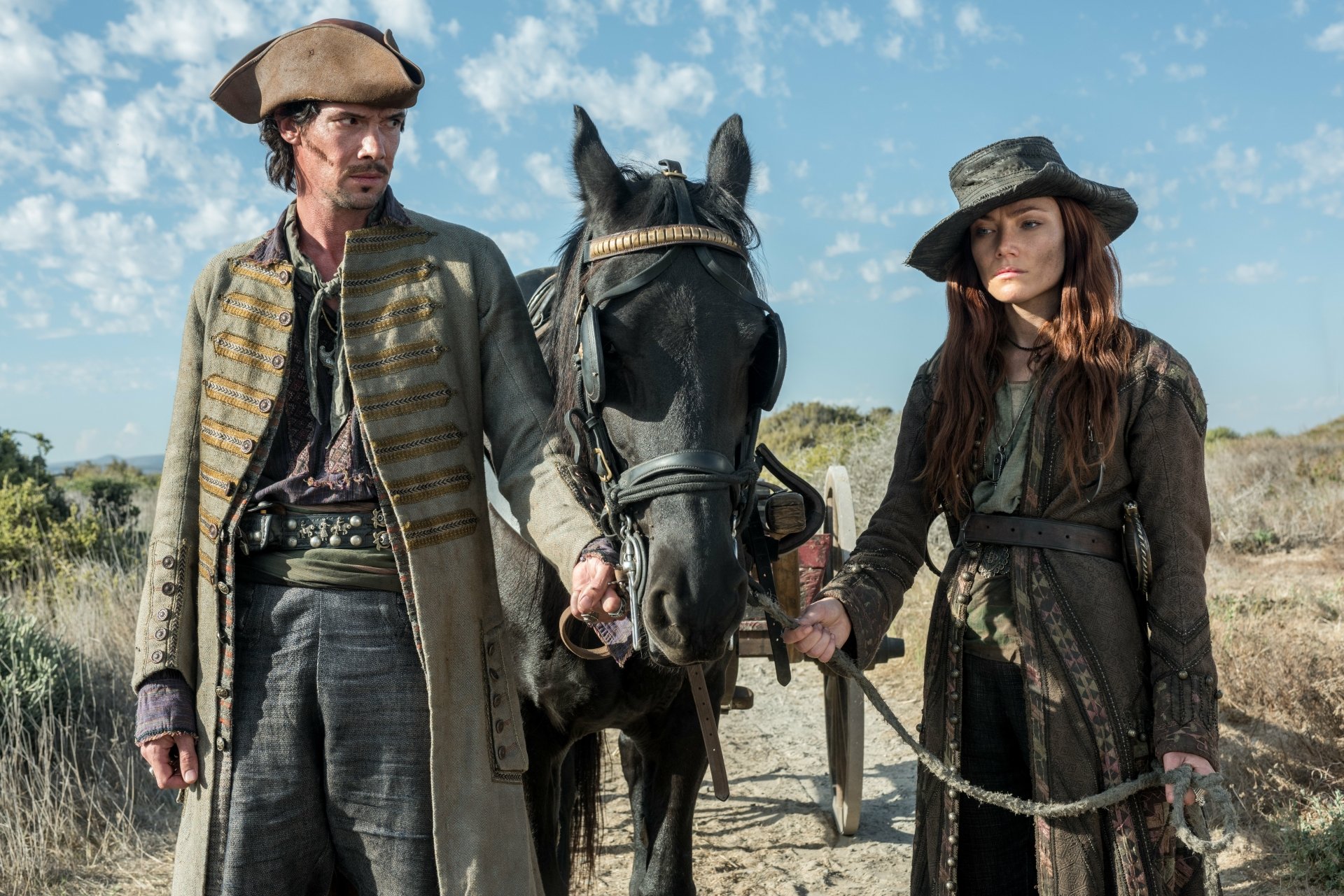 Download Anne Bonny (Black Sails) Clara Paget Jack Rackham (Black Sails)  Toby Schmitz TV Show Black Sails 4k Ultra HD Wallpaper