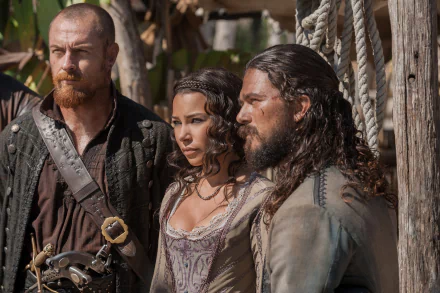 Captain Flint (Black Sails) Toby Stephens Jessica Parker Kennedy Max (Black Sails) John Silver (Black Sails) Luke Arnold TV Show Black Sails HD Desktop Wallpaper | Background Image