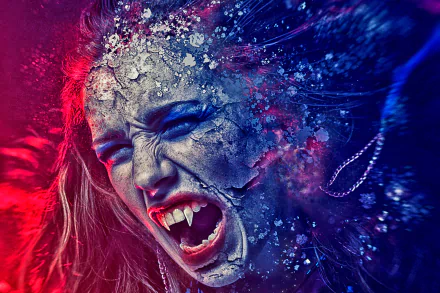 face fangs dark fantasy vampire Dark Fantasy HD Desktop Wallpaper | Background Image