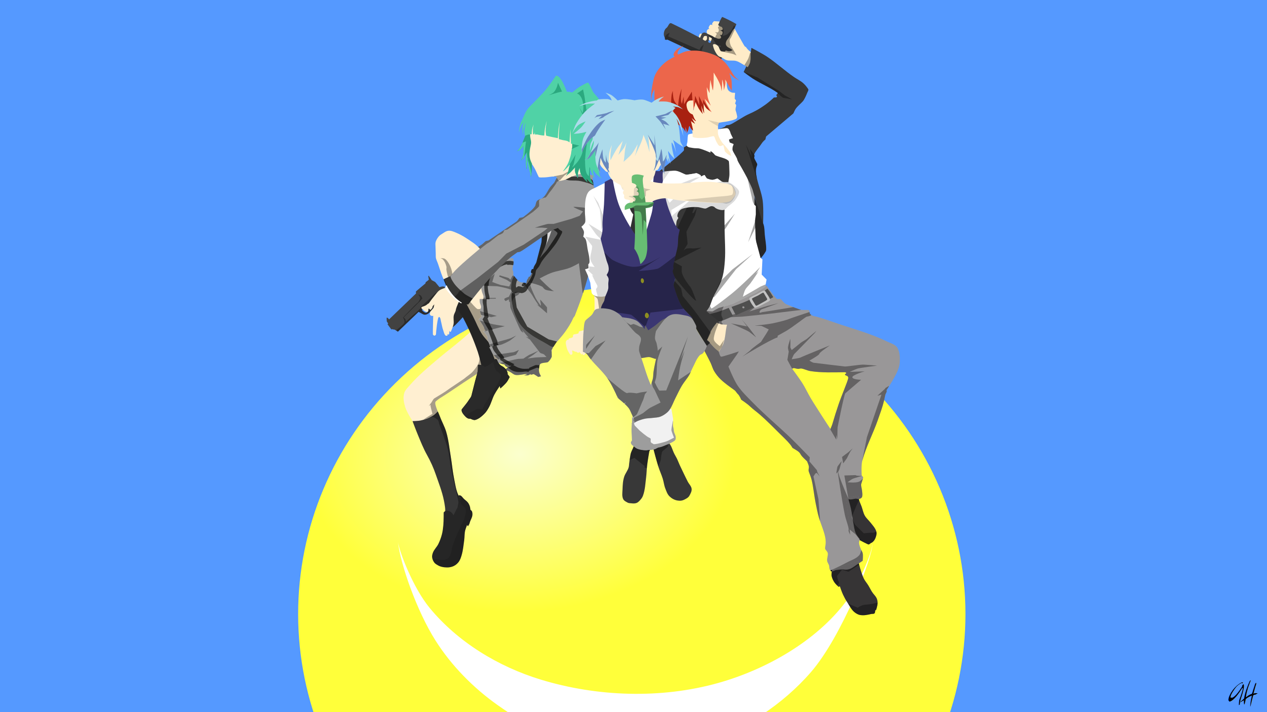 Download Minimalist Koro Sensei Kaede Kayano Karma Akabane Nagisa Shiota Anime Assassination 