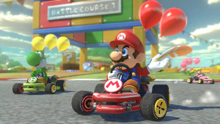 video game Mario Kart 8 Deluxe HD Desktop Wallpaper | Background Image