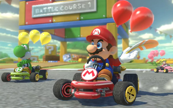 video game Mario Kart 8 Deluxe HD Desktop Wallpaper | Background Image