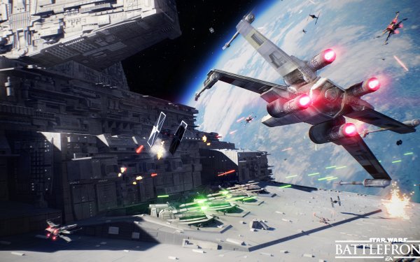 Video Game Star Wars Battlefront II (2017) Star Wars X-Wing Star Destroyer TIE Fighter HD Wallpaper | Background Image