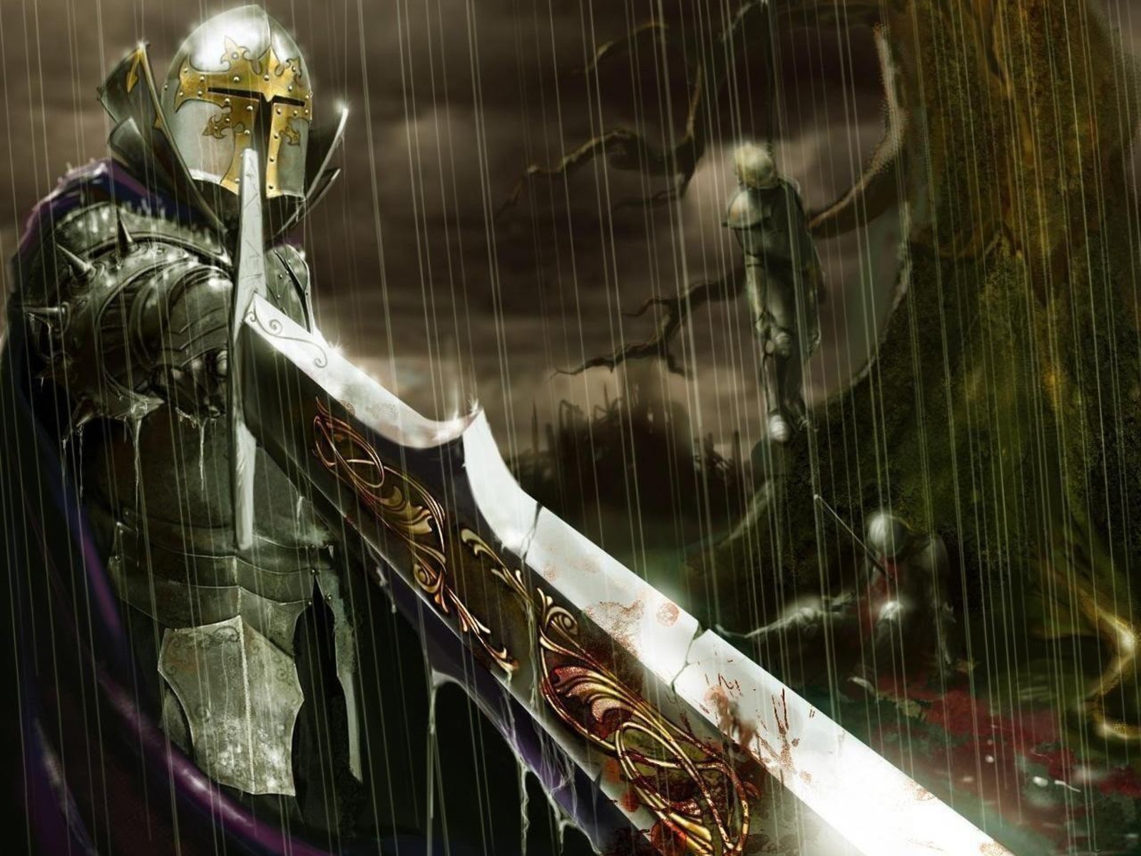 Sword in the rain