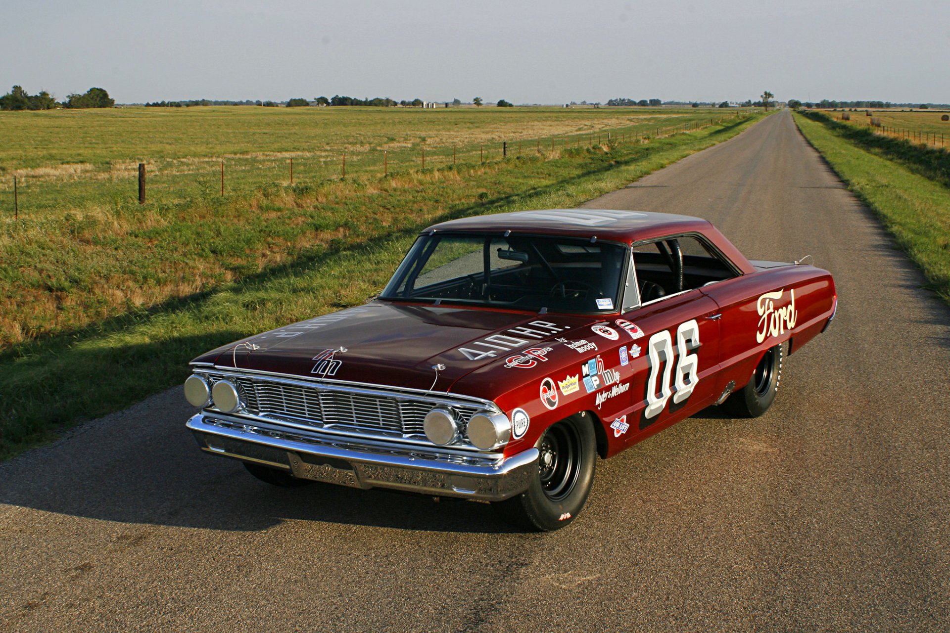 Download NASCAR Ford Galaxie 500 Club Victoria Vehicle Ford Galaxie 500 HD Wallpaper