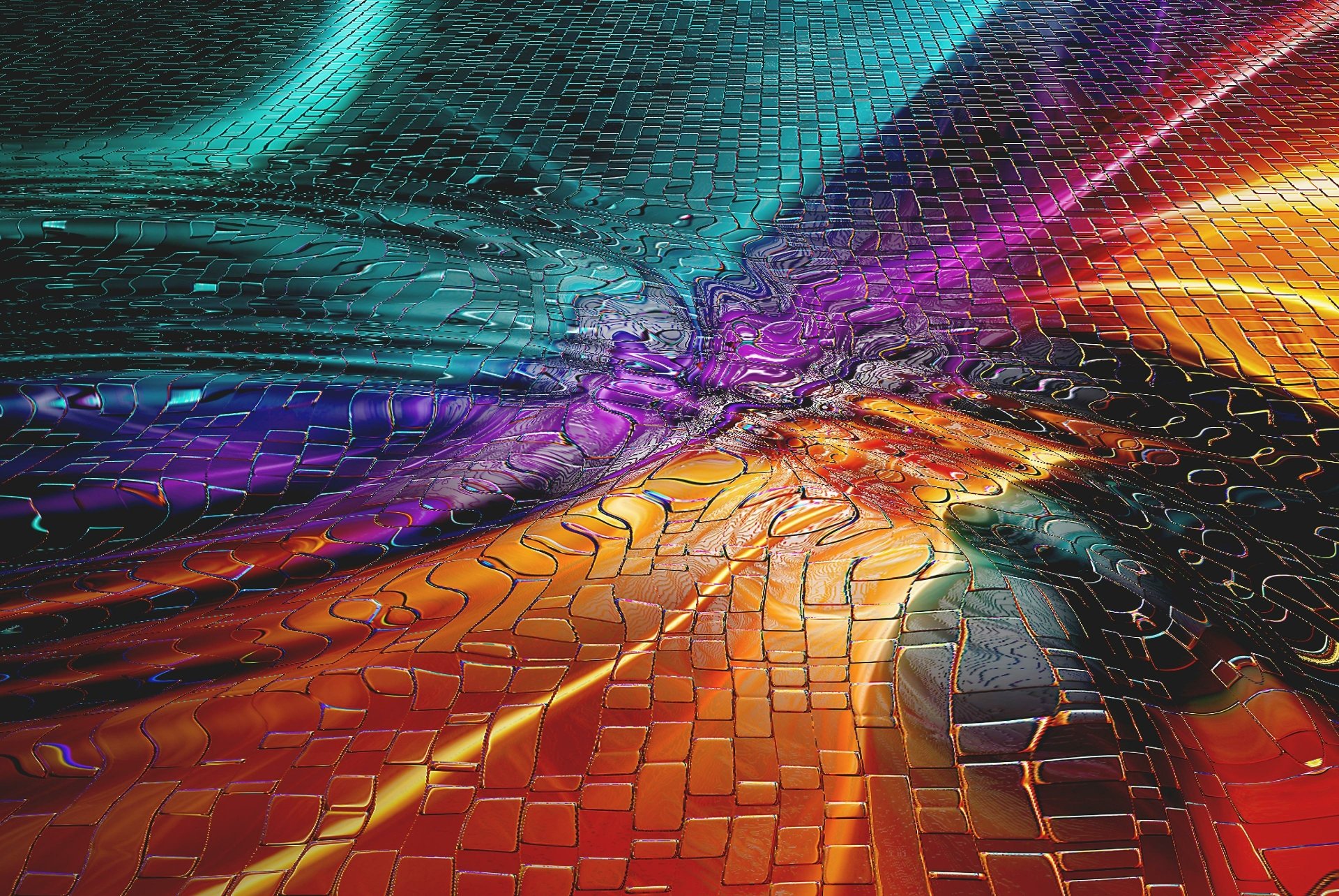 Vibrant abstract fractal design with rich gradient colors in 4K Ultra HD, creating a dynamic and textured digital desktop wallpaper background.