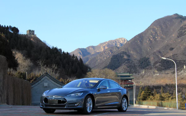 black car car Tesla Motors vehicle Tesla Model S HD Desktop Wallpaper | Background Image