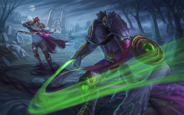Video Game Heroes of the Storm Zeratul Sylvanas Windrunner HD Wallpaper | Background Image