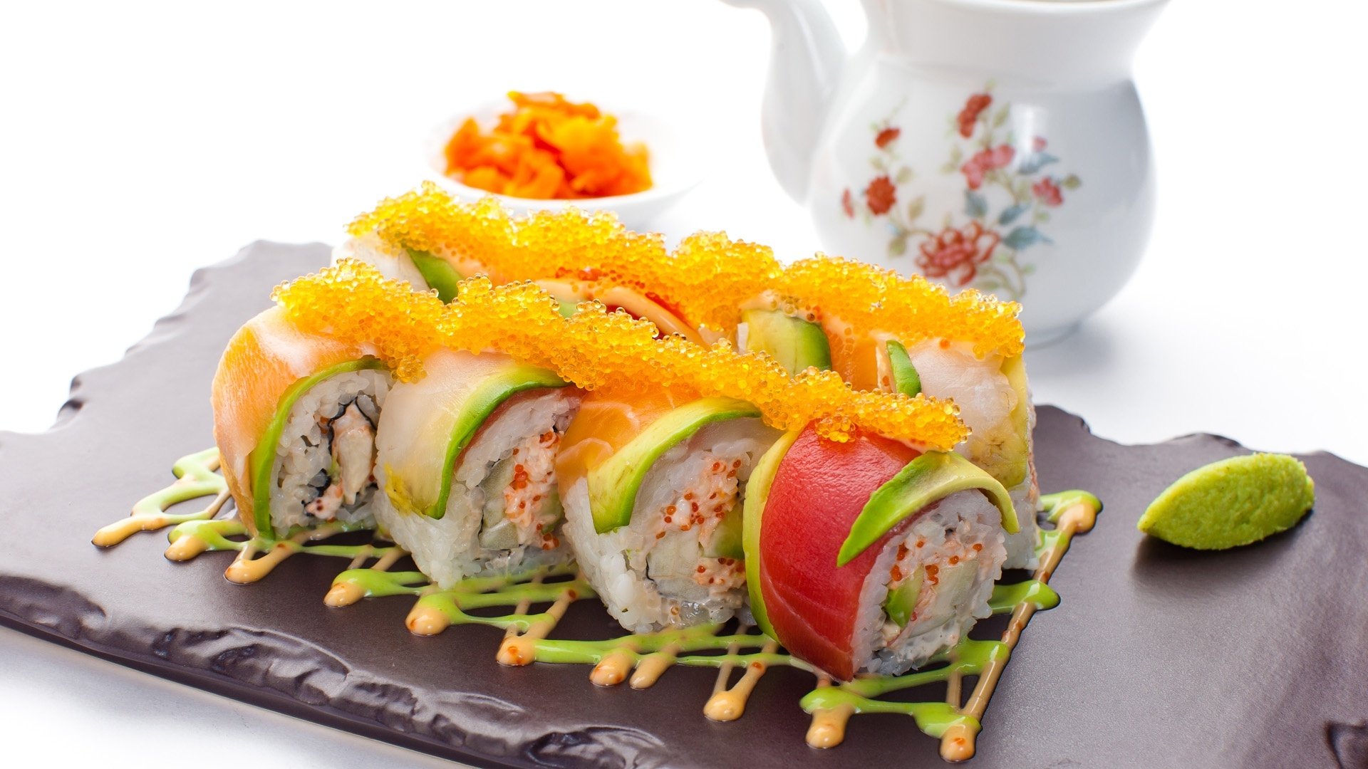 Download Rice Fish Seafood Food Sushi HD Wallpaper