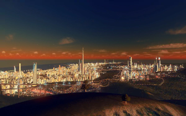 skyscraper city video game Cities: Skylines HD Desktop Wallpaper | Background Image