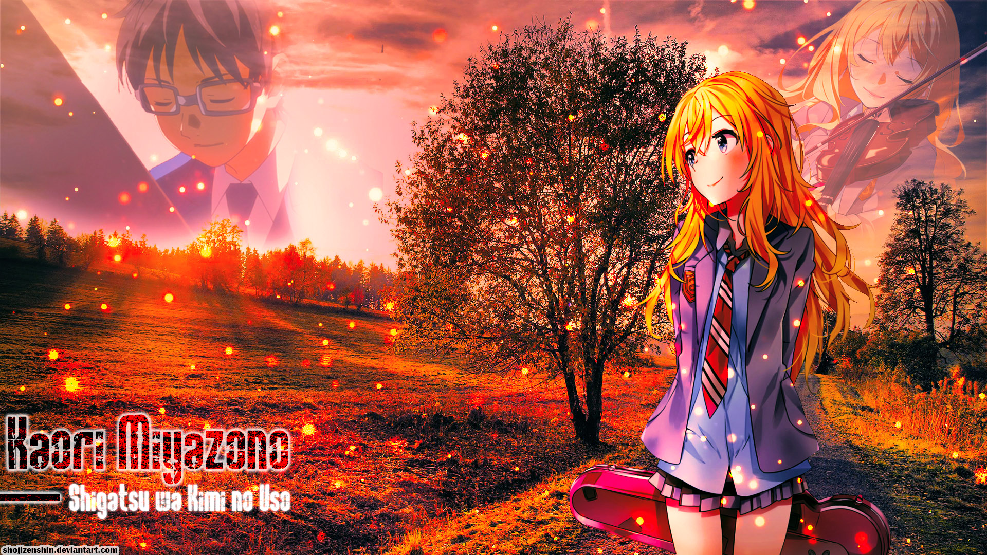 Anime 1920x1080 Shigatsu wa Kimi no Uso Miyazono Kaori Arima