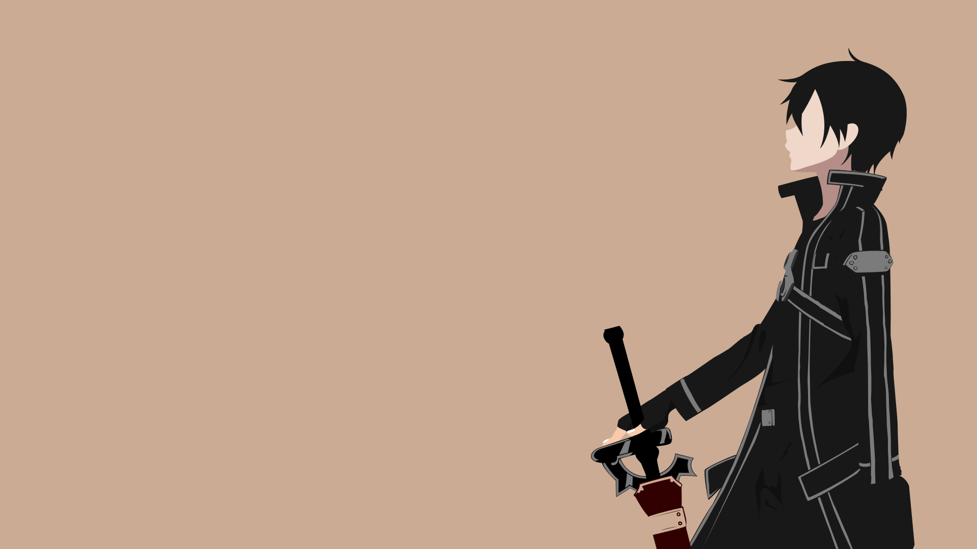 Sword Art Online, anime, sword, minimalism, simple background