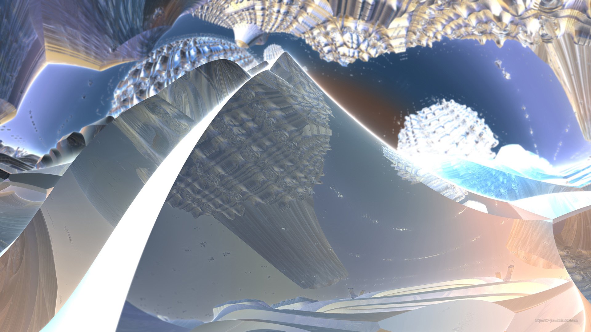 Ice Pyramids - 3d Fractal Art by Dr-Pen