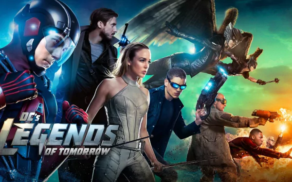 Heat Wave (DC Comics) Rip Hunter Hawkman (DC Comics) White Canary (DC Comics) Firestorm (DC Comics) Captain Cold Atom (DC Comics) Hawkgirl (DC Comics) TV Show DC's Legends of Tomorrow HD Desktop Wallpaper | Background Image