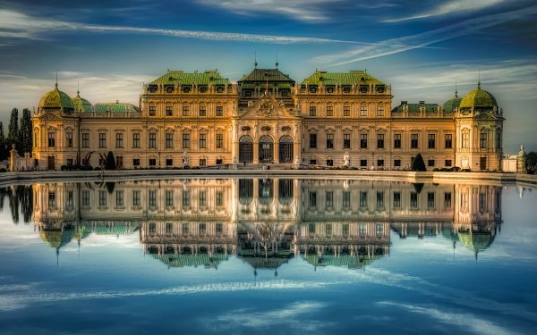 Man Made Palace Palaces Vienna Architecture Reflection Austria Building HD Wallpaper | Background Image