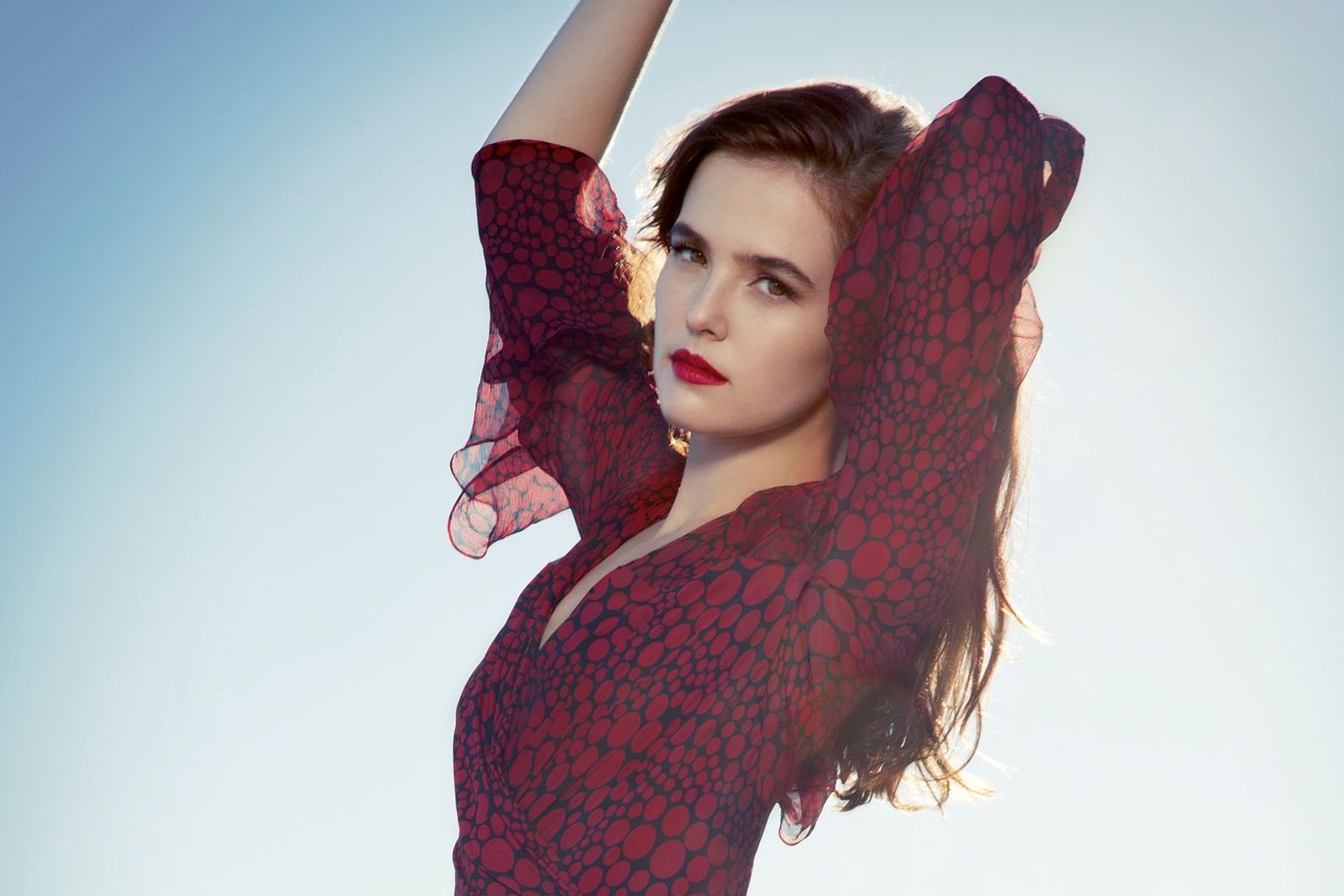 Download Brunette Lipstick Brown Eyes Actress Celebrity Zoey Deutch Hd Wallpaper 