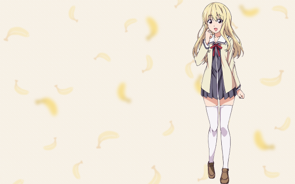 Anime Aho Girl Dress Thigh Highs Sayaka Sumino HD Wallpaper | Background Image
