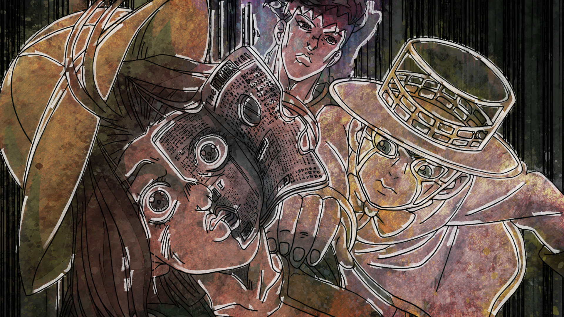 Download Heaven's Door (Jojo's Bizarre Adventure) Hayato Kawajiri Rohan Kishibe Anime Jojo's Bizarre Adventure HD Wallpaper by Terumi Nishii