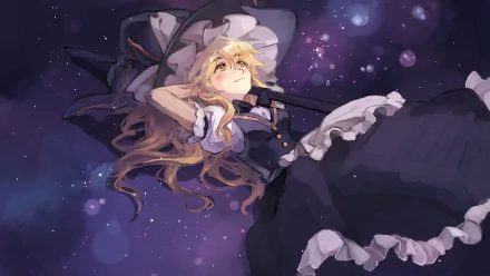 Marisa Kirisame Anime Touhou HD Desktop Wallpaper | Background Image