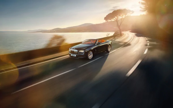 black car grand tourer car Rolls-Royce vehicle Rolls-Royce Dawn HD Desktop Wallpaper | Background Image