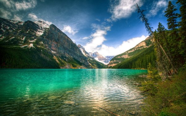 Earth Lake Lakes Landscape Mountain Forest HD Wallpaper | Background Image